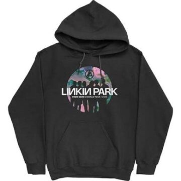 Black Pullover Hoodie with Tie-Dye Graphic