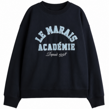 Black Oversized Crewneck Sweatshirt