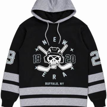 Black Pullover Hoodie with Grey Hood