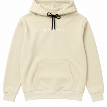 Cream Pullover Hoodie with Kangaroo Pocket